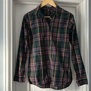 J Crew Classic tartan plaid button down
